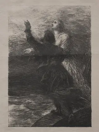 The Flying Dutchman: Act III, The Ecstasy of Senta and the Dutchman, by Henri Fantin-Latour, 1886