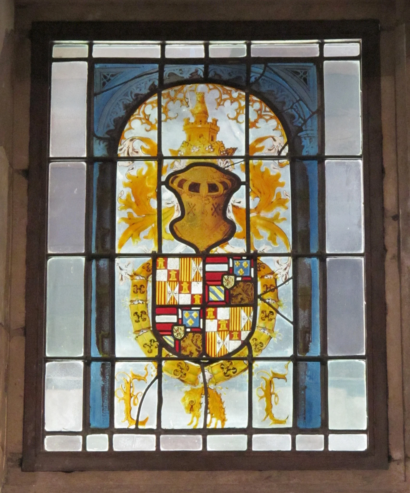 Heraldic Panel with Arms of the House of Hapsburg, detail