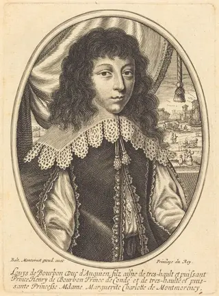 Louis II de Bourbon-Condé, by Balthasar Moncornet, ink, 1634