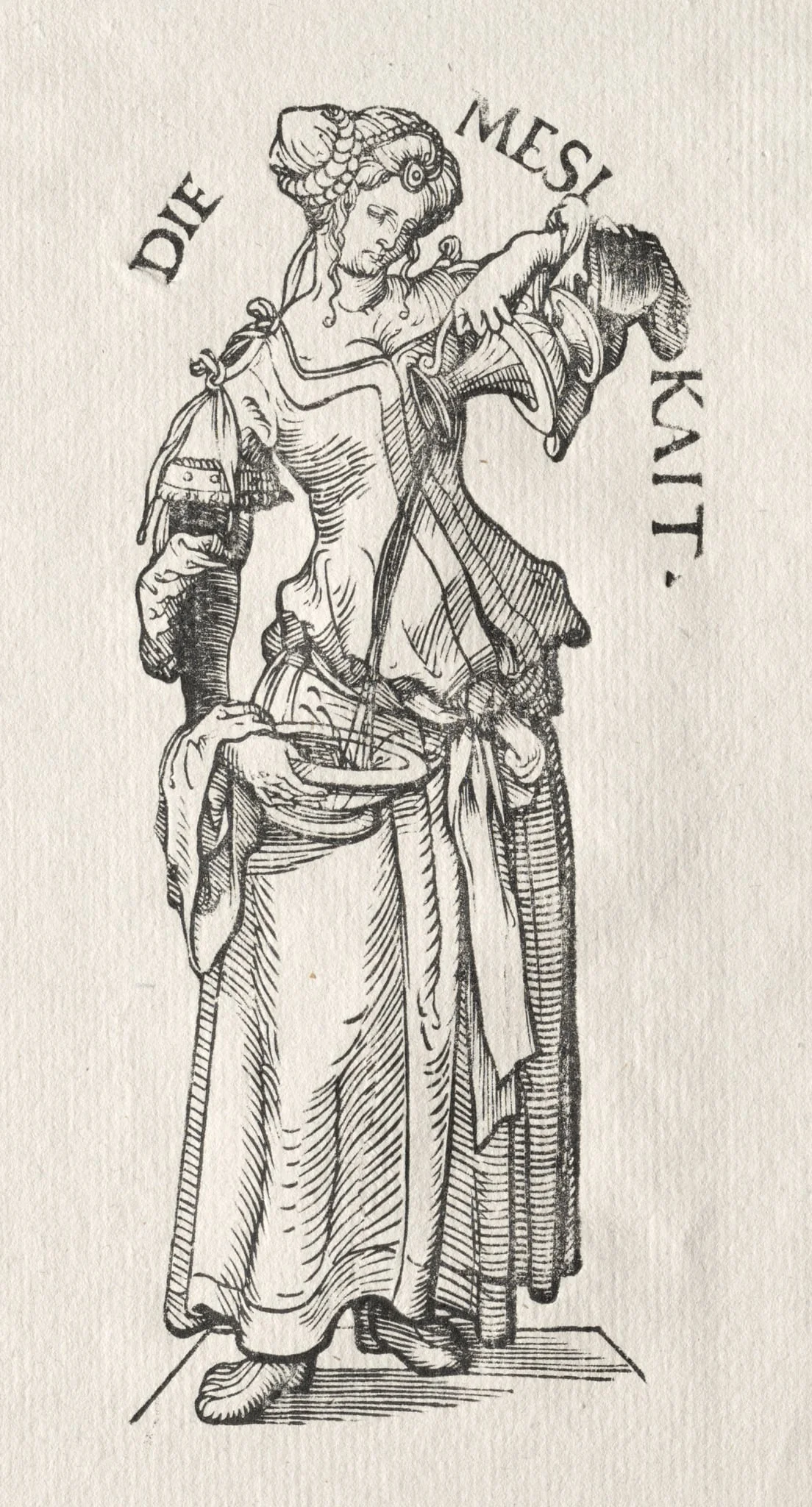 The Seven Virtues: Temperance, detail
