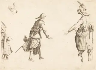 The Enrollment of the Troops, by Jacques Callot, ink, 1614