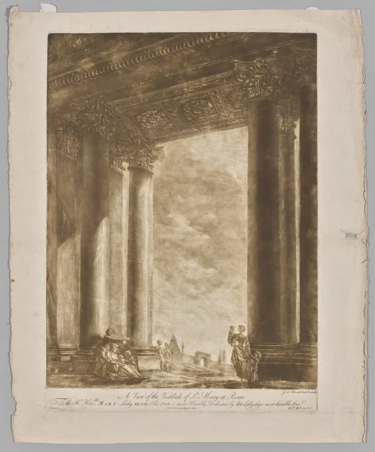 A View of the Vestibule of Saint Mary at Rome, detail