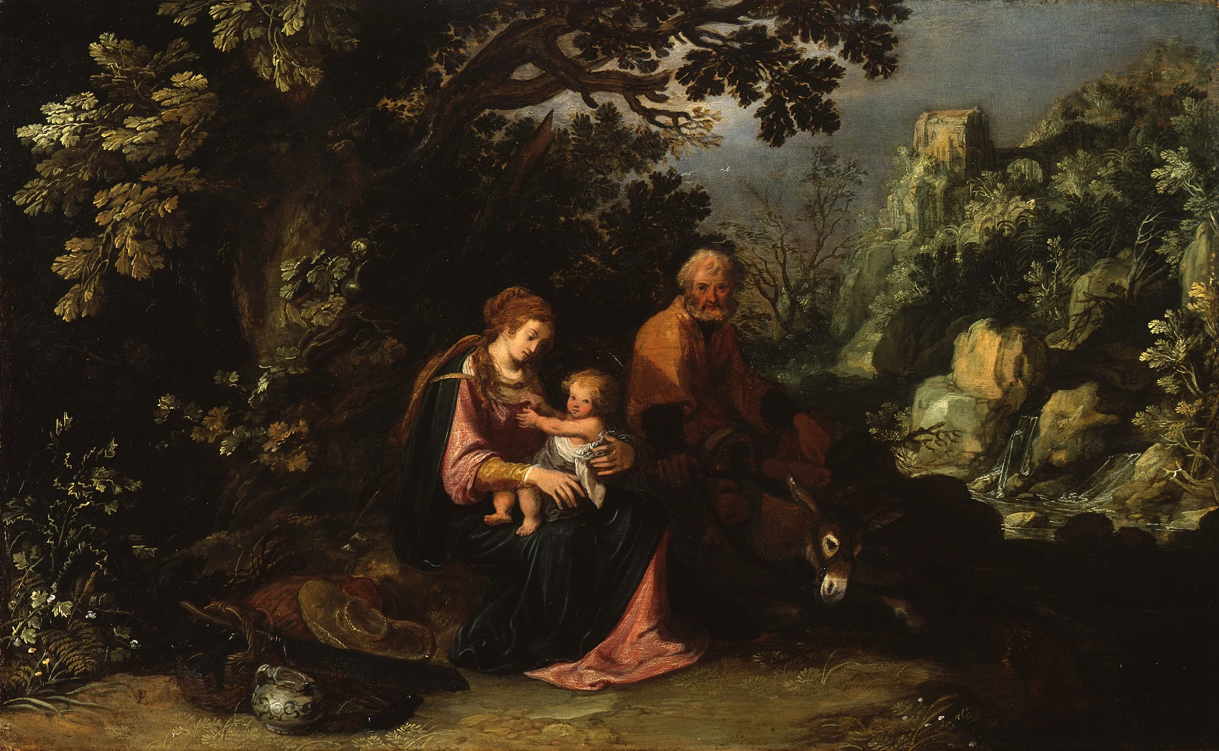 The Rest on the Flight to Egypt, detail