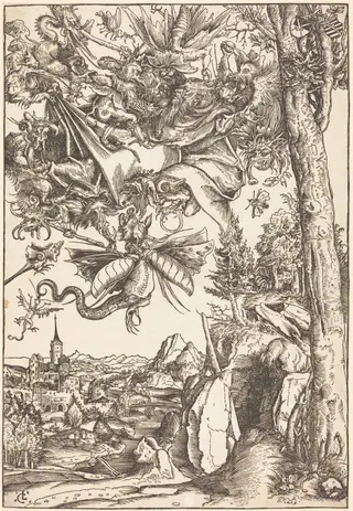 The Temptation of Saint Anthony, by Lucas Cranach the Elder, ink, 1506