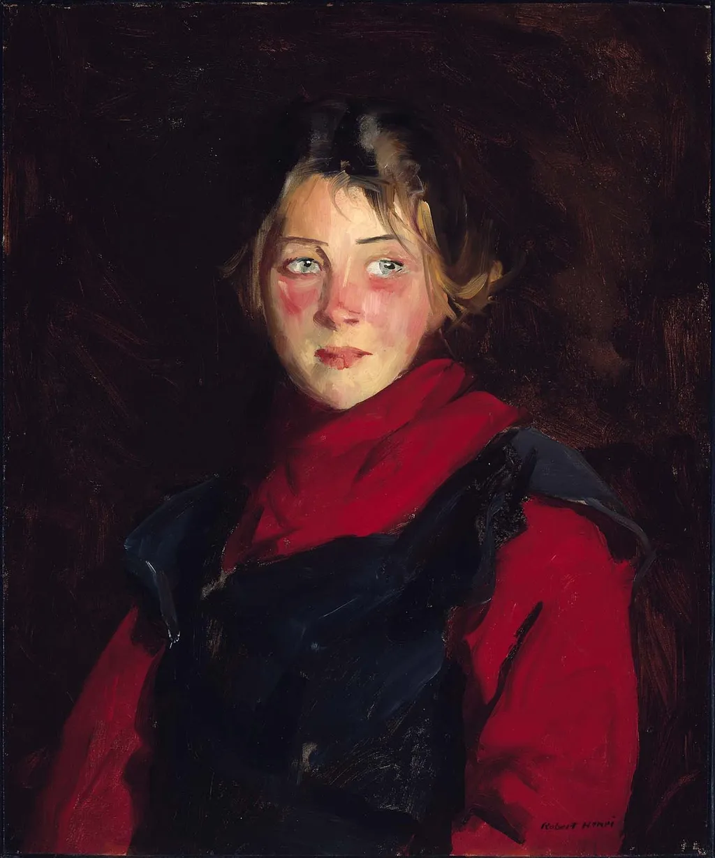 Irish Girl (Mary O'Donnel), by Robert Henri, oil, 1913