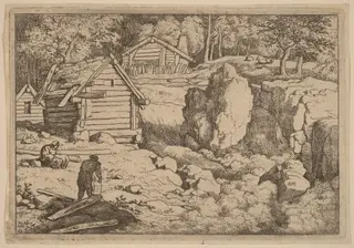 The Carpenter, by Allart van Everdingen, ink, 1650