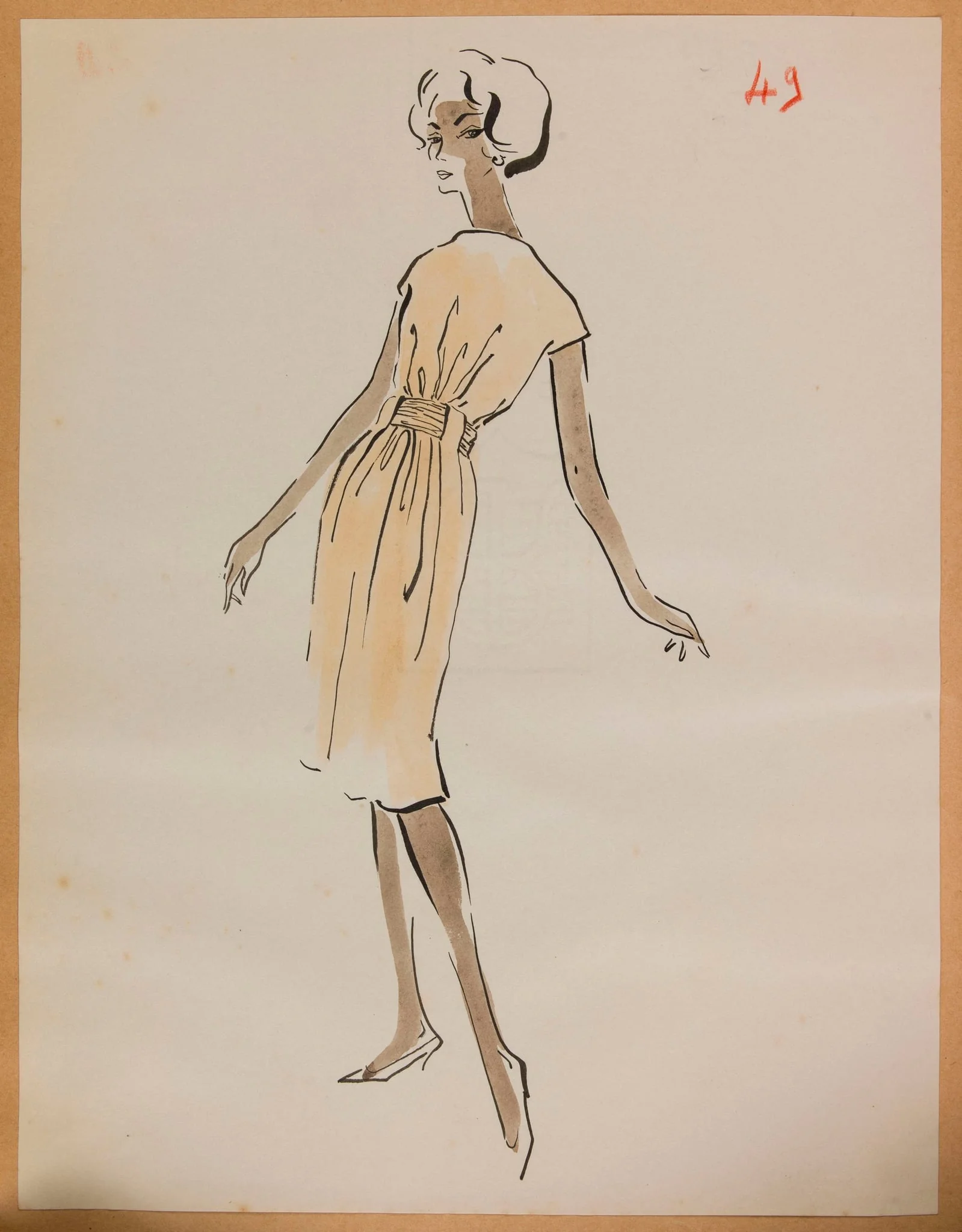 Robe rose pâle, detail