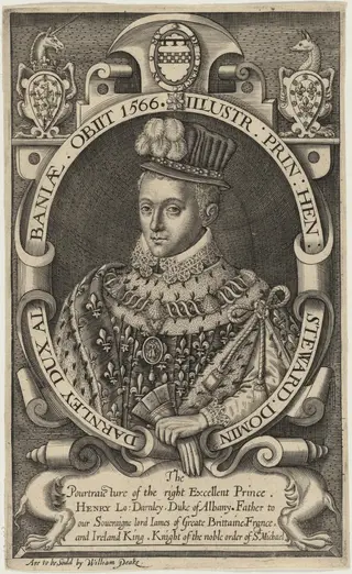 Henry Stuart, Lord Darnley, by Renold Elstrack, ink, 1598