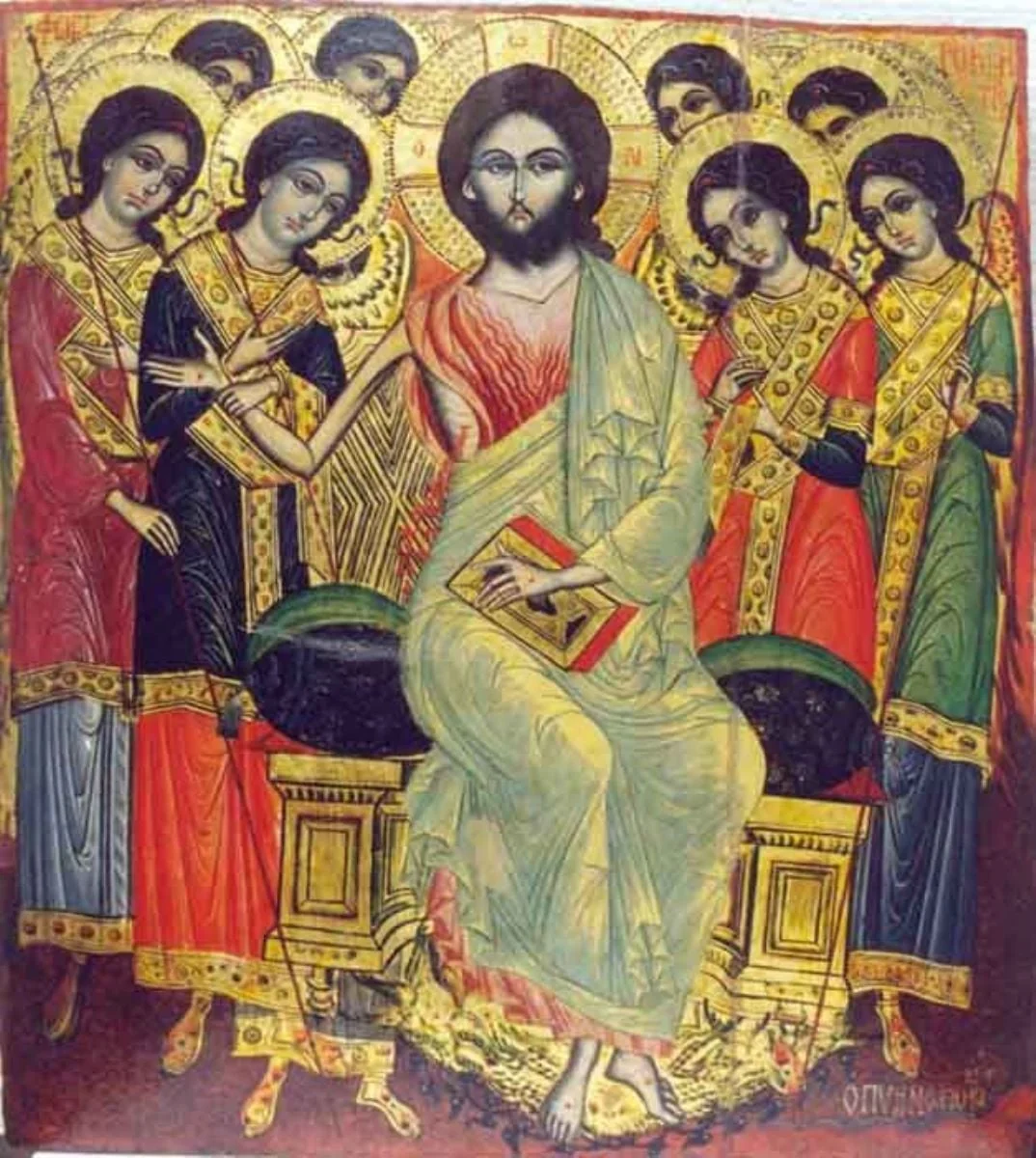 Iisus între îngeri, detail