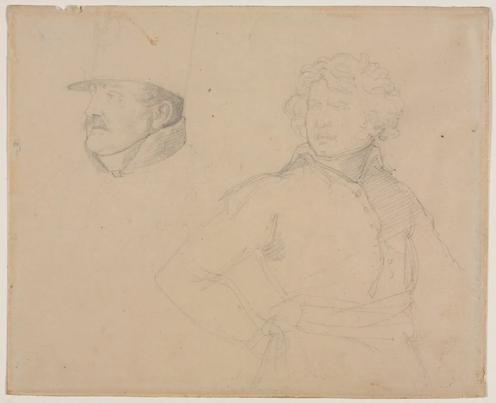 Study of Two Soldiers, by Théodore Géricault, 1818