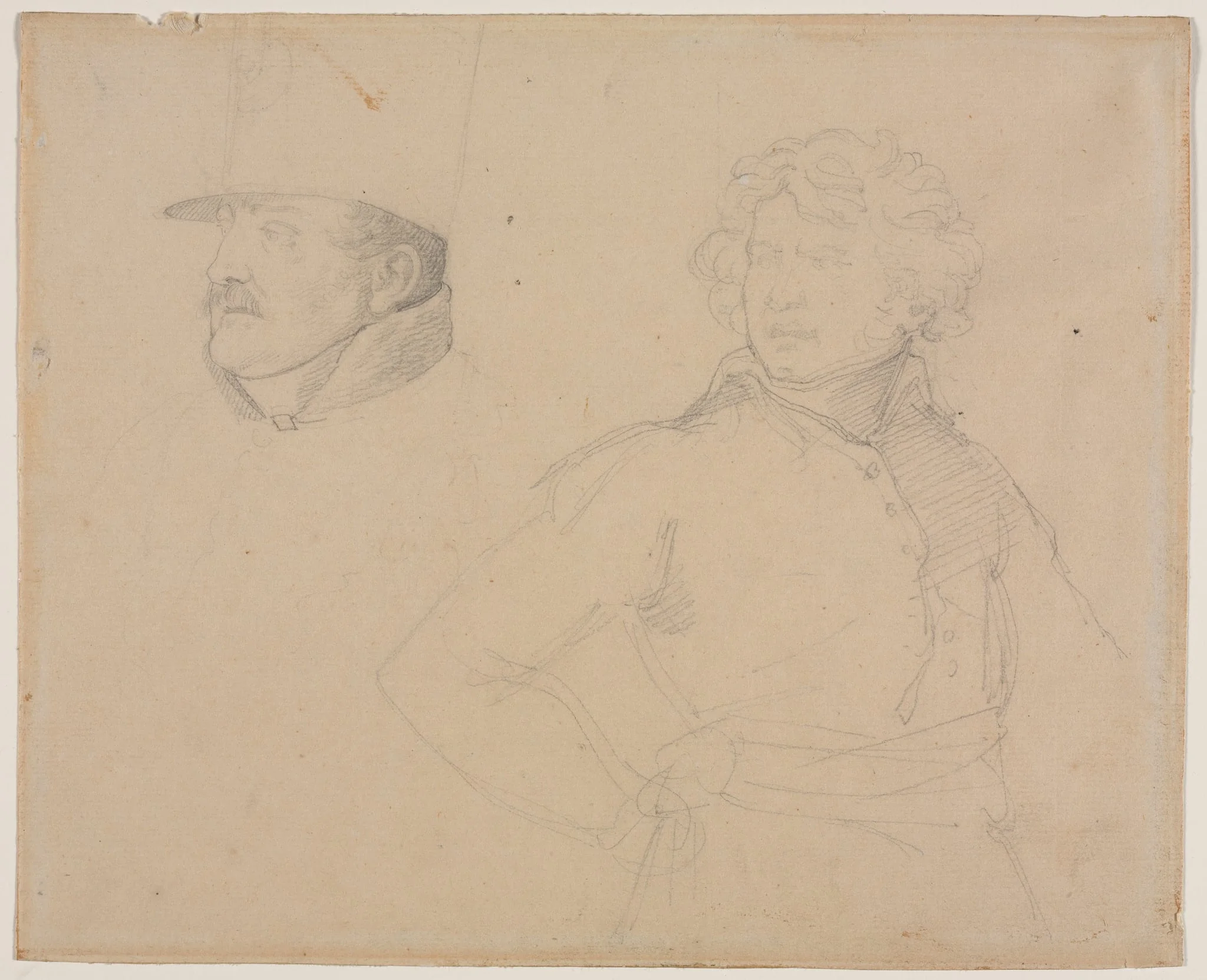 Study of Two Soldiers, detail