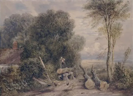 The Saw-Pit, by David Cox, watercolor, 1800