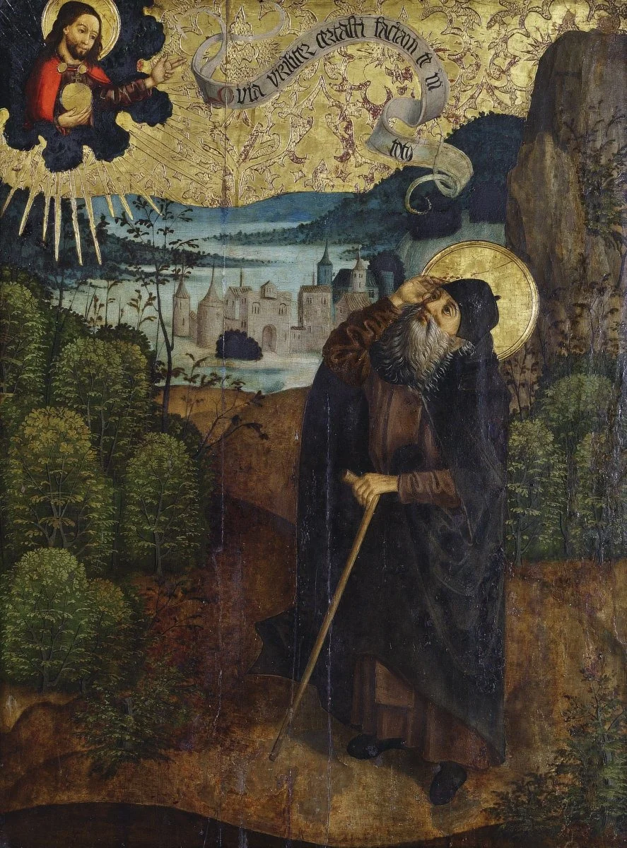 Vision of St. Anthony the Hermit, detail of an altar wing from the Church of Saint Anthony in Szepesbéla (today Spišská Belá, Slovakia), detail