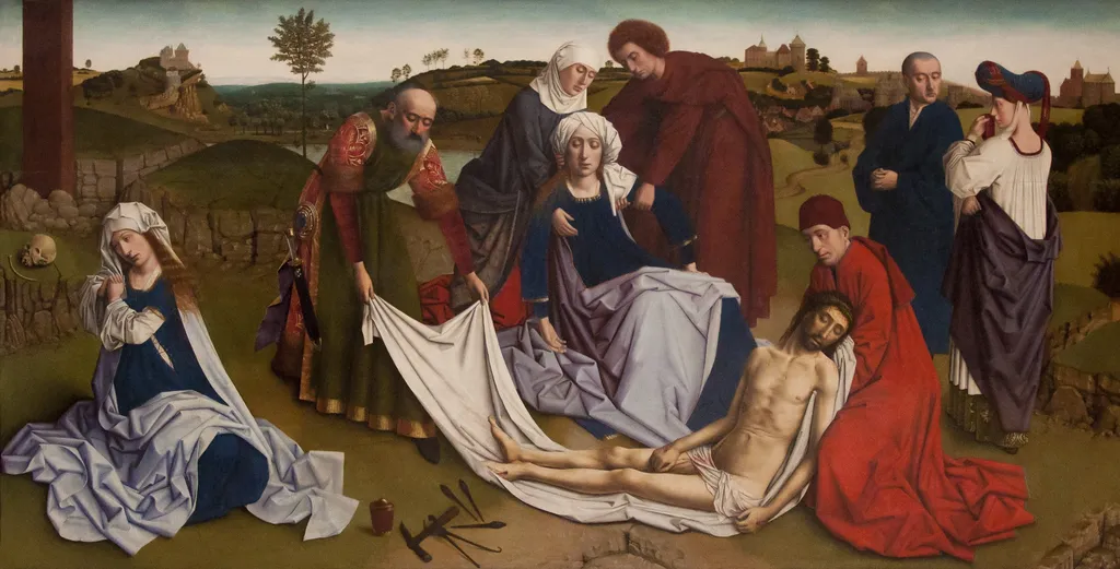 Lamentation of Christ, by Petrus Christus, oil, 1455