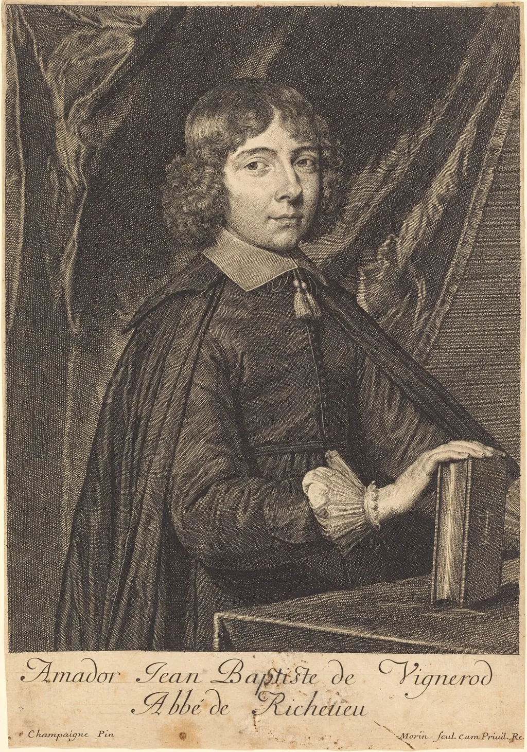 Jean Baptiste Amidor Vignerod, by Jean Morin, ink, 1625
