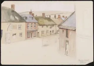Cerne Abbas, by Joseph Clark, watercolor, 1874