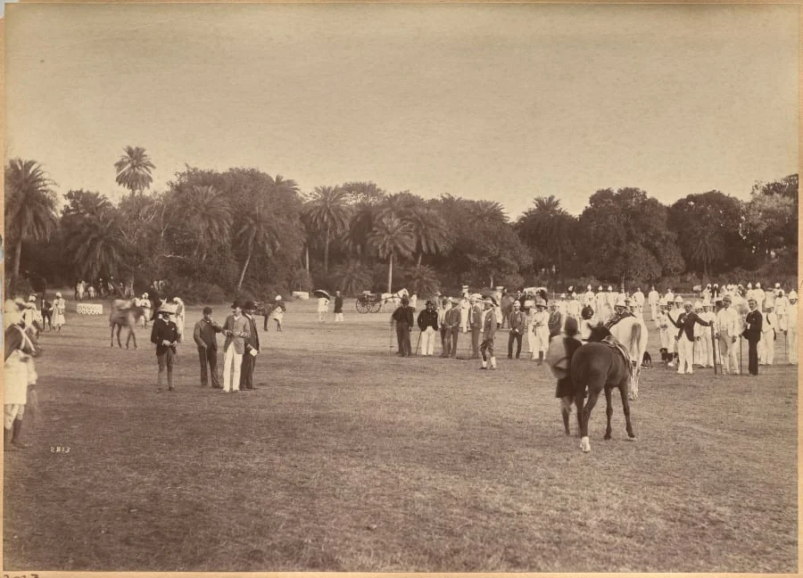 Judging at the Horseshow at Jhansi, detail