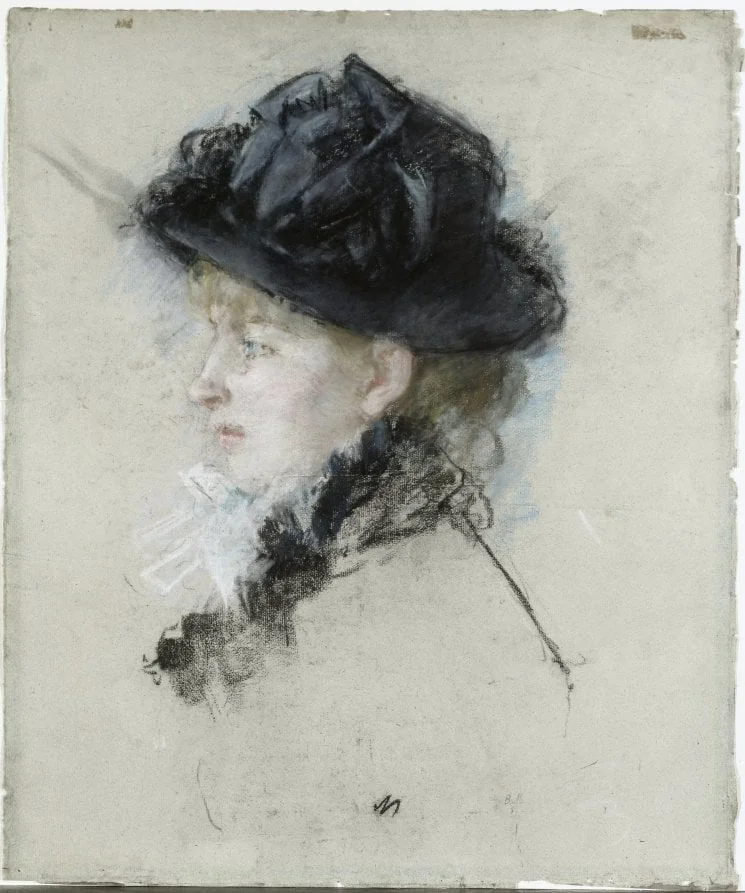 Mademoiselle Louise Riesener in a Hat, detail