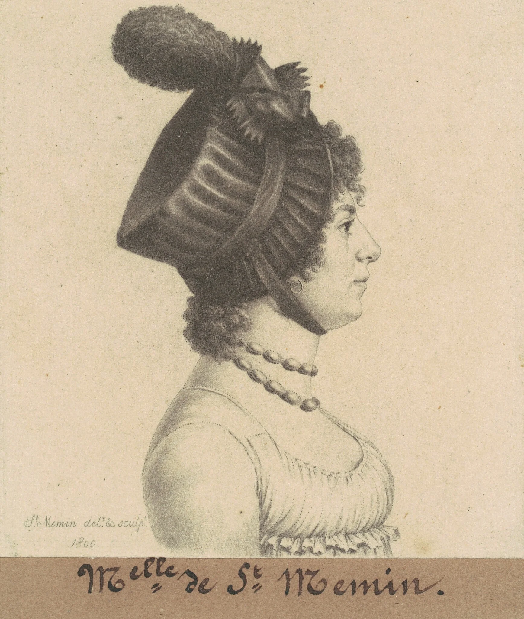 Étiennette-Charlotte-Adélaïde Févret de Saint-Mémin, detail