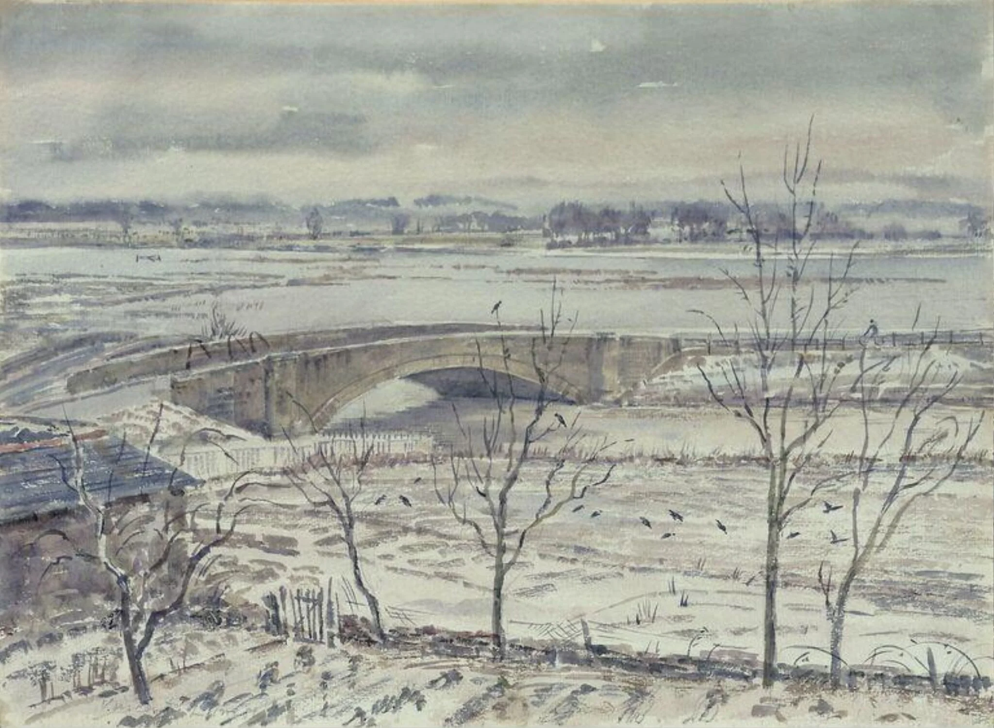 Floods at Pulborough, Sussex, detail