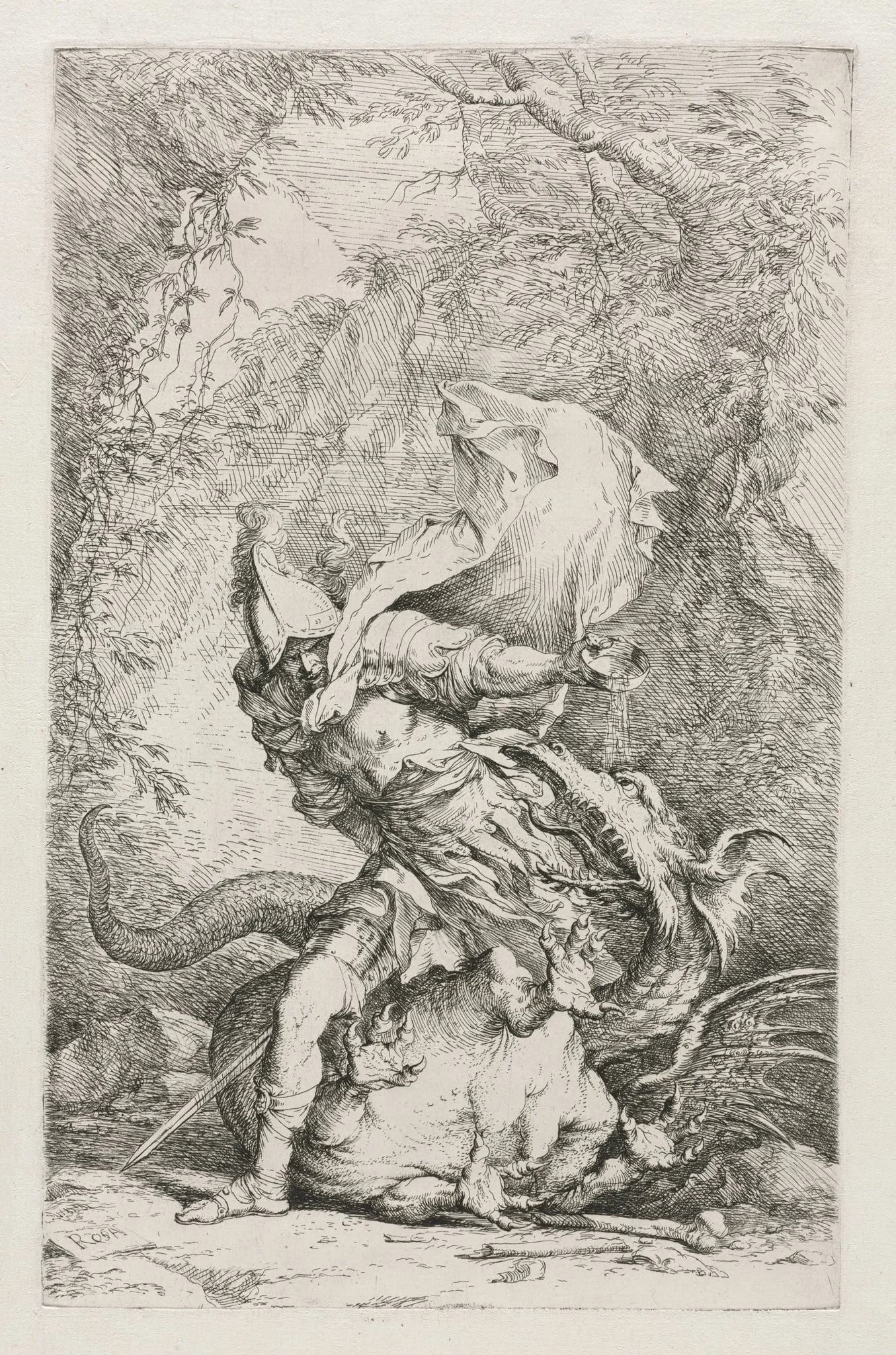 Jason and the Dragon, detail