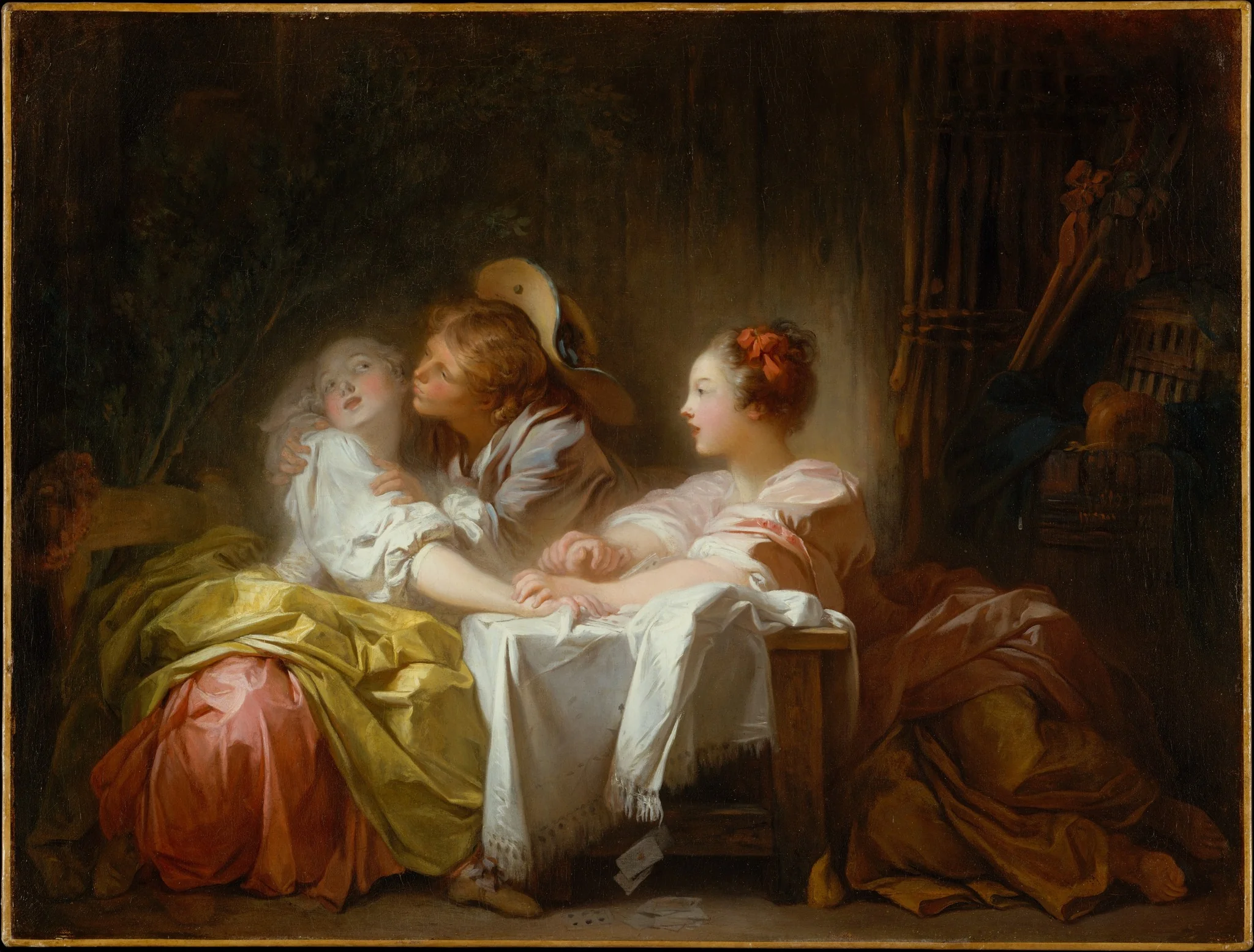 The Stolen Kiss, detail