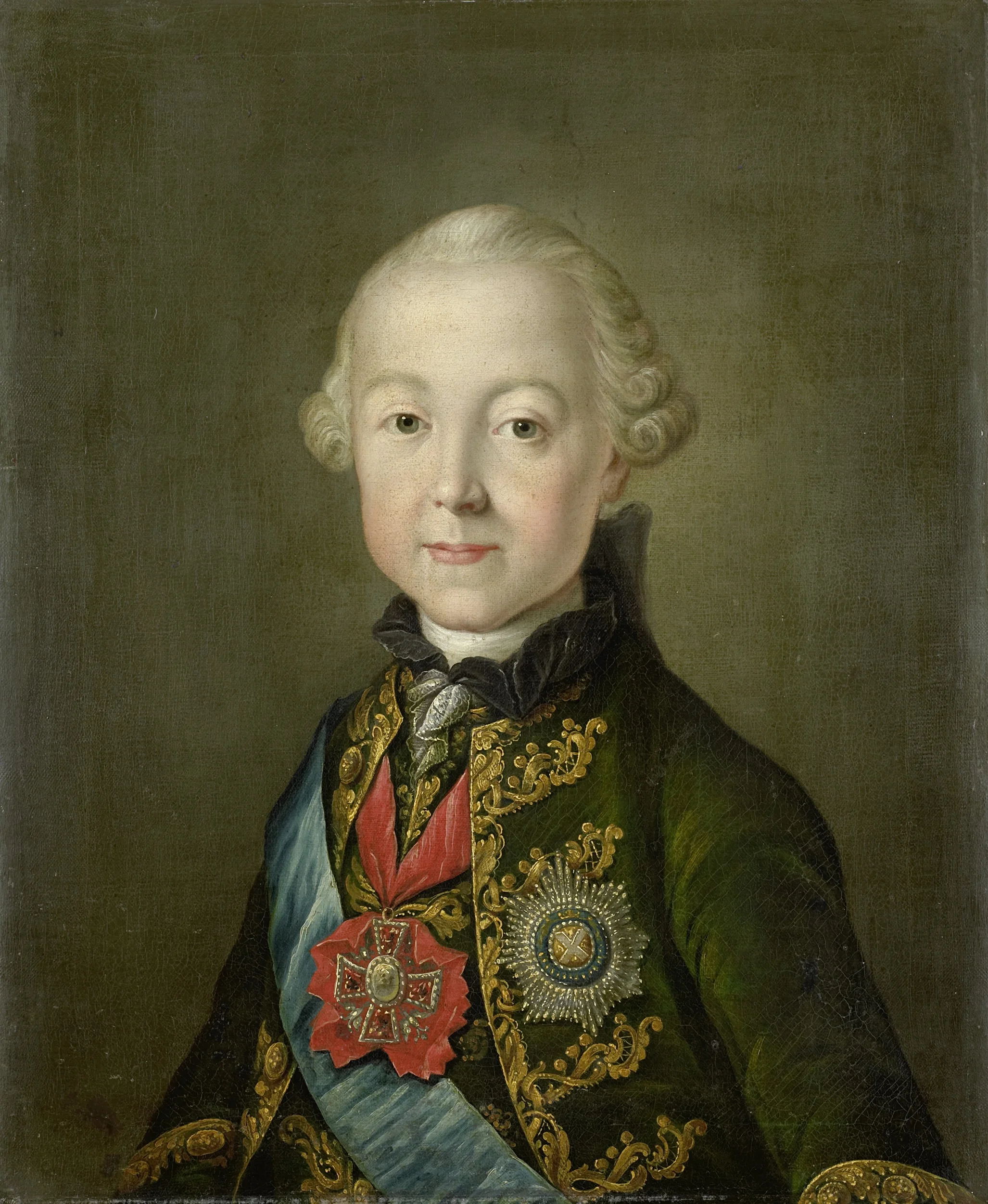 Portrait of Paul I, Emperor of Russia, at a young age, detail