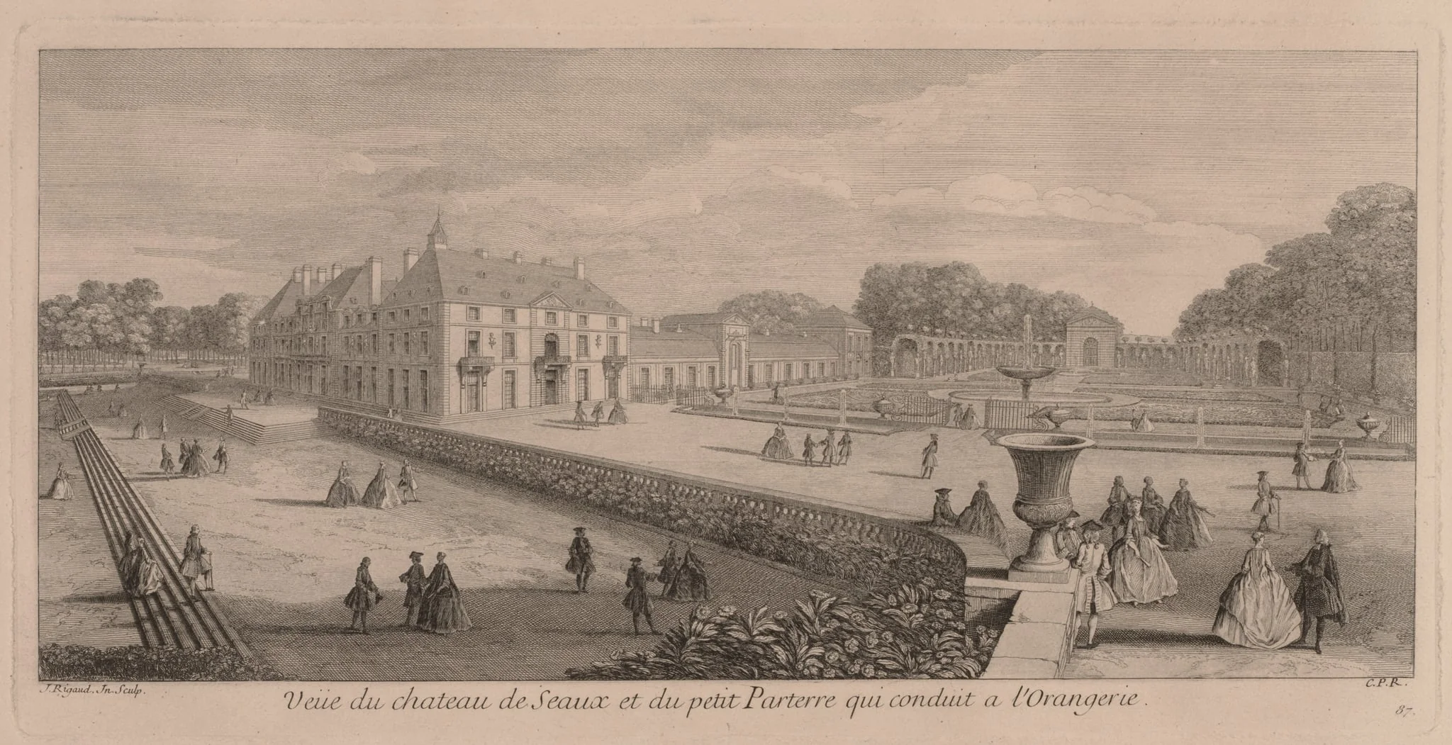 Chateau and Garden of Seaux, detail