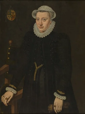 Portrait of Maria Gamels, detail