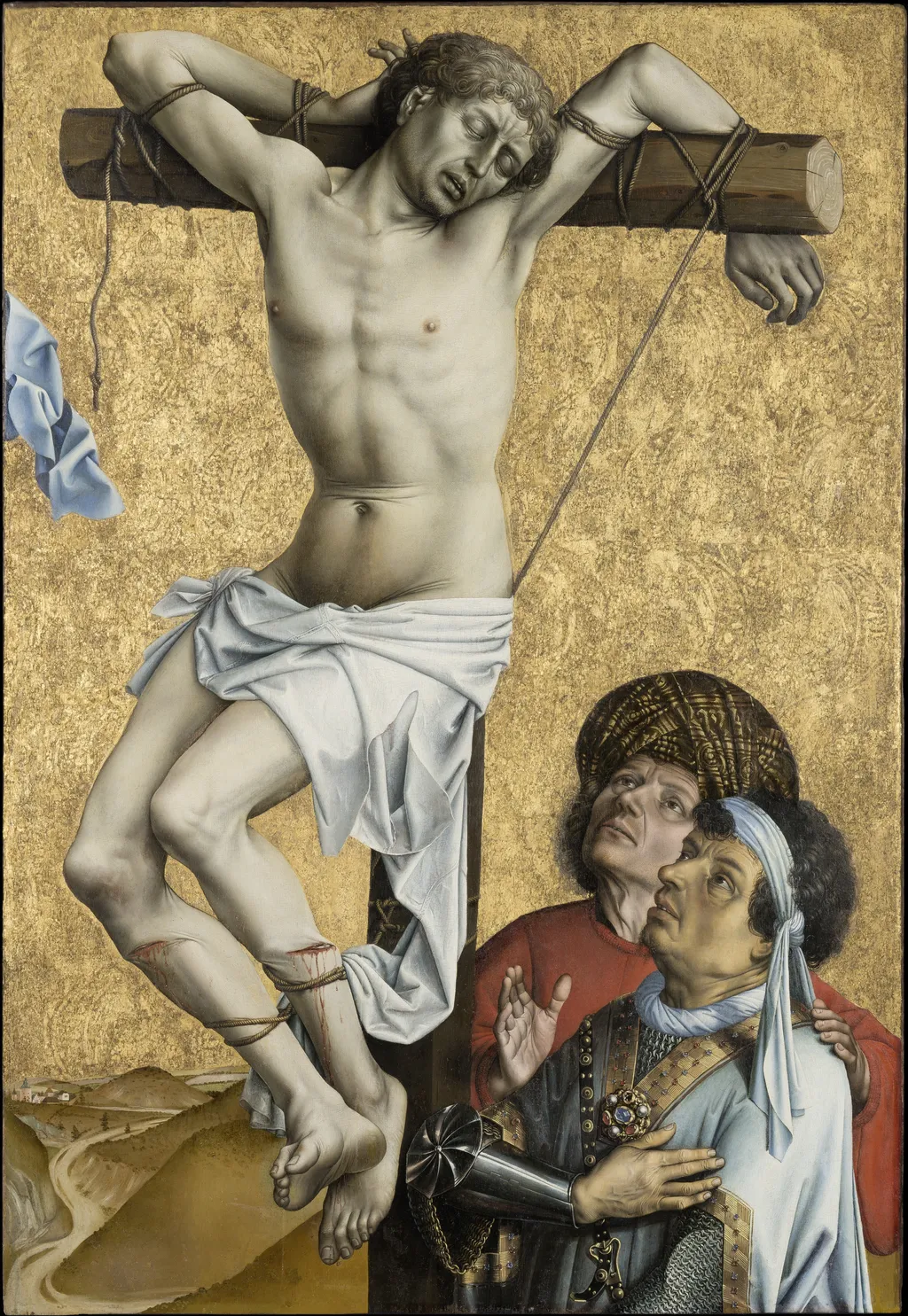 The Bad Thief to the Left of Christ, by Master of Flémalle, mixed, 1430