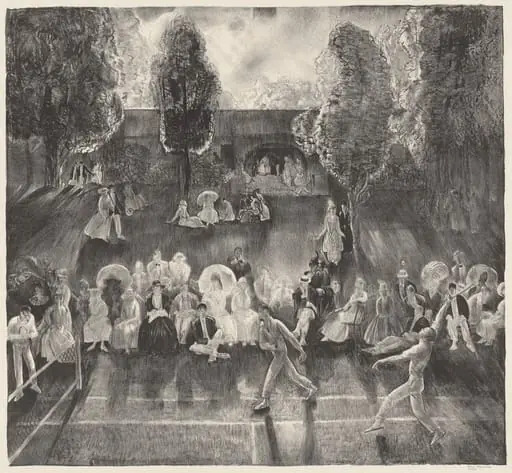 Tennis, by George Bellows, ink, 1920