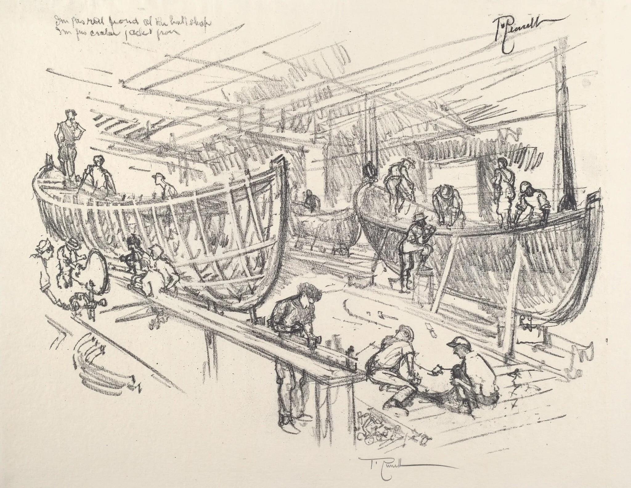 The Boat Builders, detail
