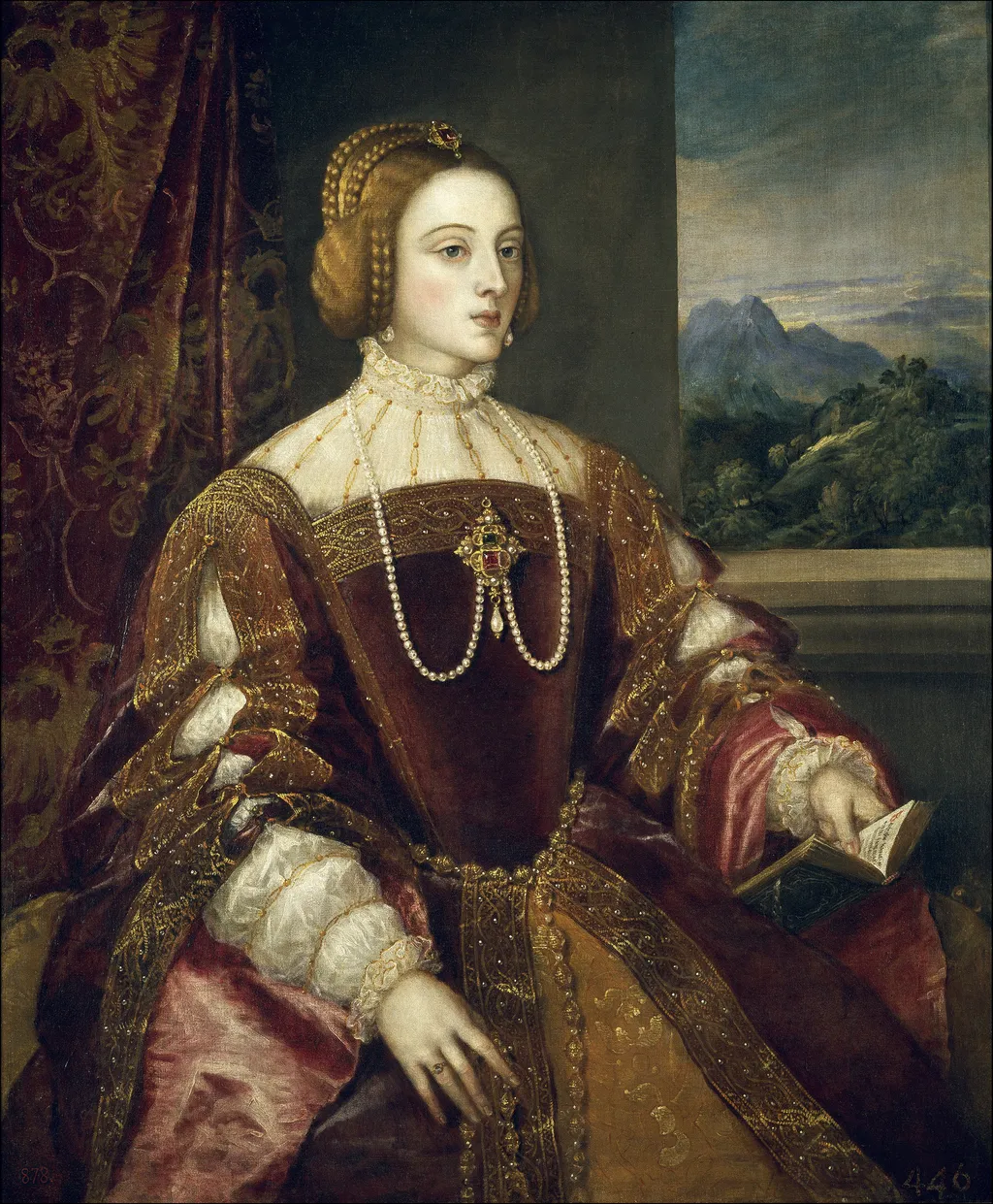 Portrait of Isabella of Portugal, by Titian, oil, 1548