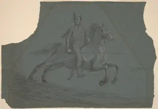 The Prince Regent as a Hussar, by John Singleton Copley, chalk, 1806