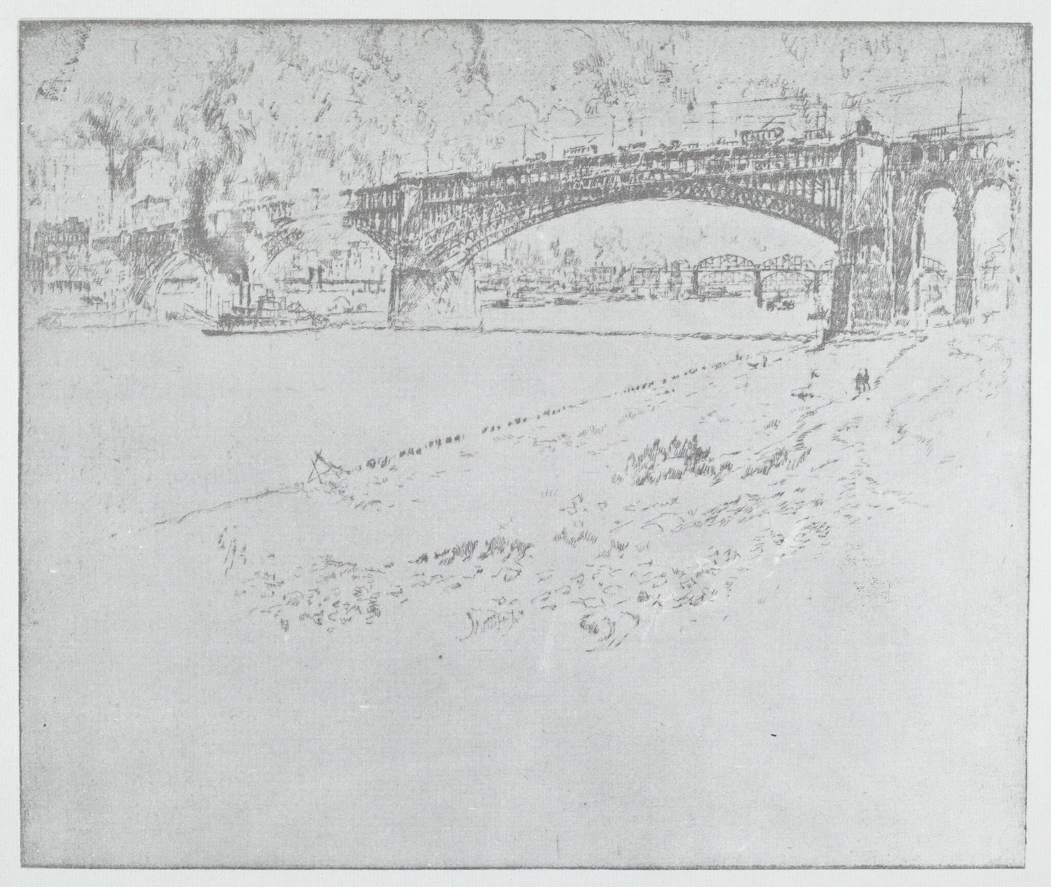 The Eads Bridge, St. Louis [top], detail