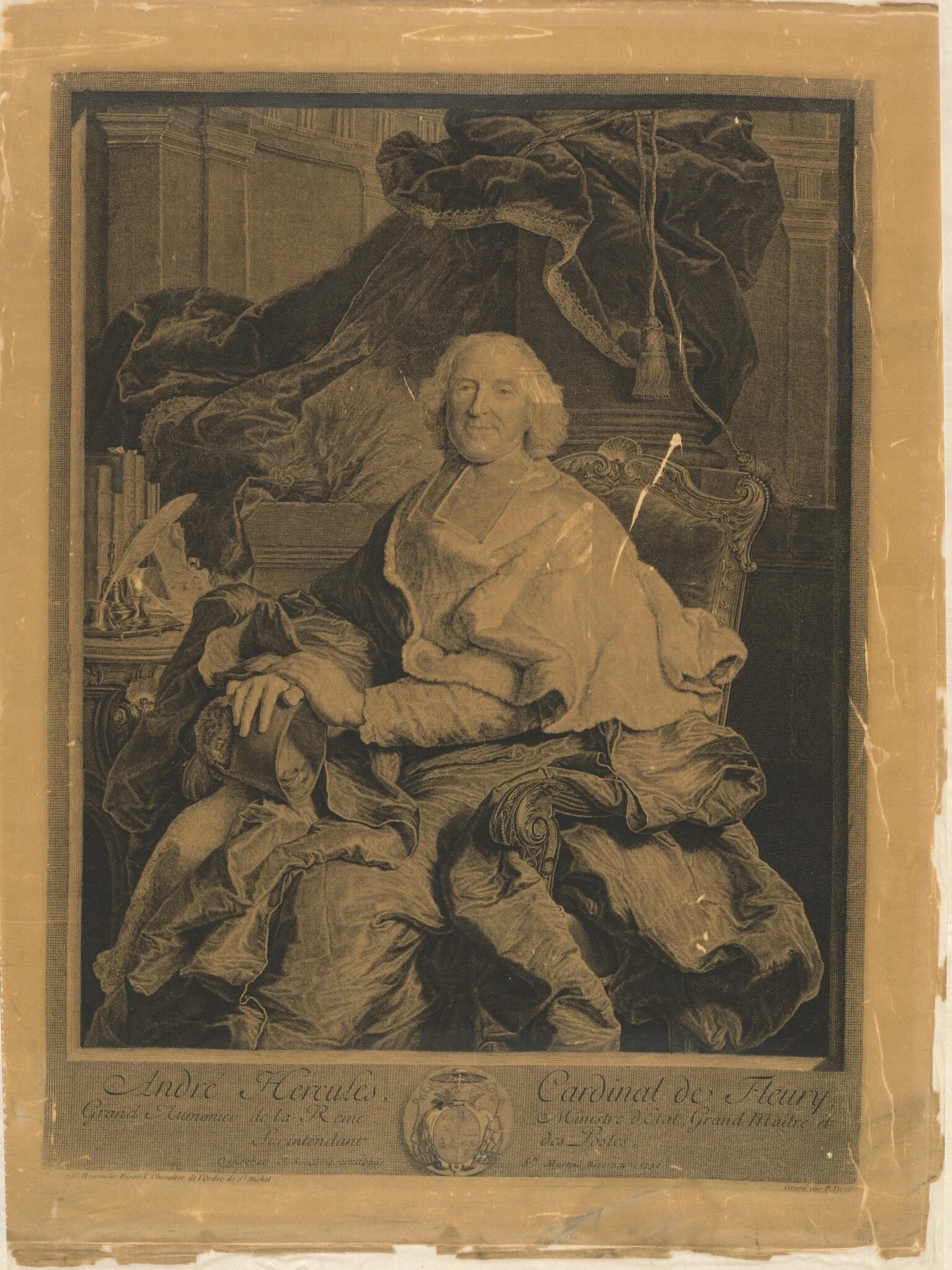 André Hercules, Cardinal de Fleury, detail