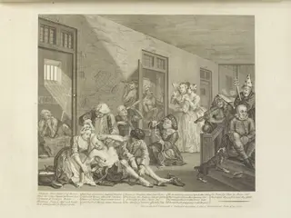 The Rake's Progress, by William Hogarth, 1750
