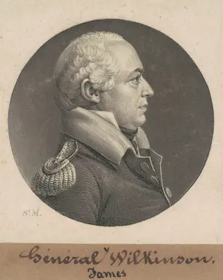 James Wilkinson, by Charles B. J. Févret de Saint-Mémin, ink, 1808