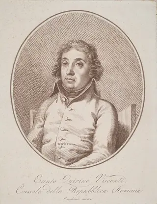 Ennio Quirino Visconti, by Francesco Cecchini, ink, 1794