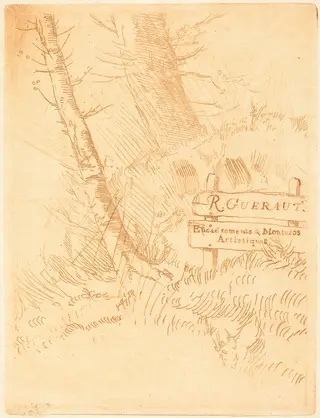 Address of R. Gueraut (Adresse de M.R. Gueraut), by Alphonse Legros, ink, 1874