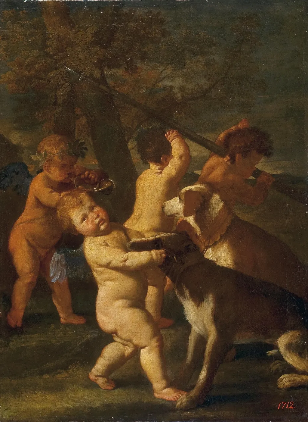 Cupids Hunting, by Nicolas Poussin, oil, 1630
