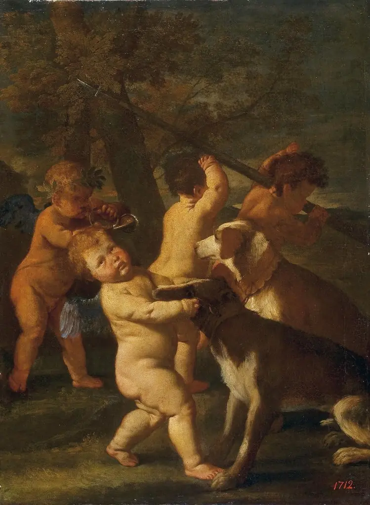 Cupids Hunting, by Nicolas Poussin, oil, 1630