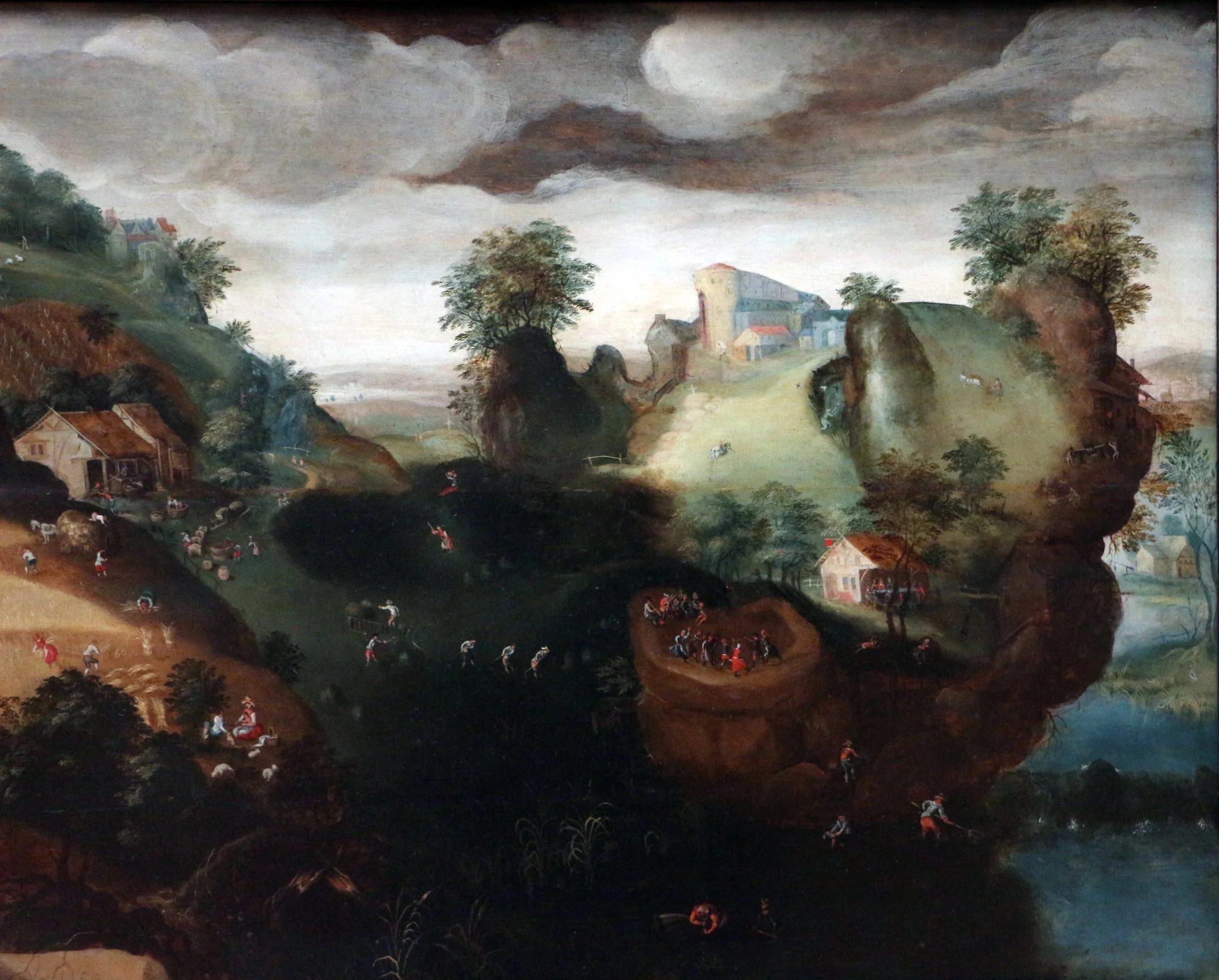 Antropomorf landschap - mannenportret, detail