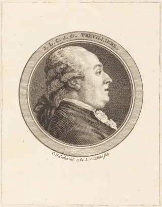 J. Trevilliers, by Louis-Jacques Cathelin, ink, 1782