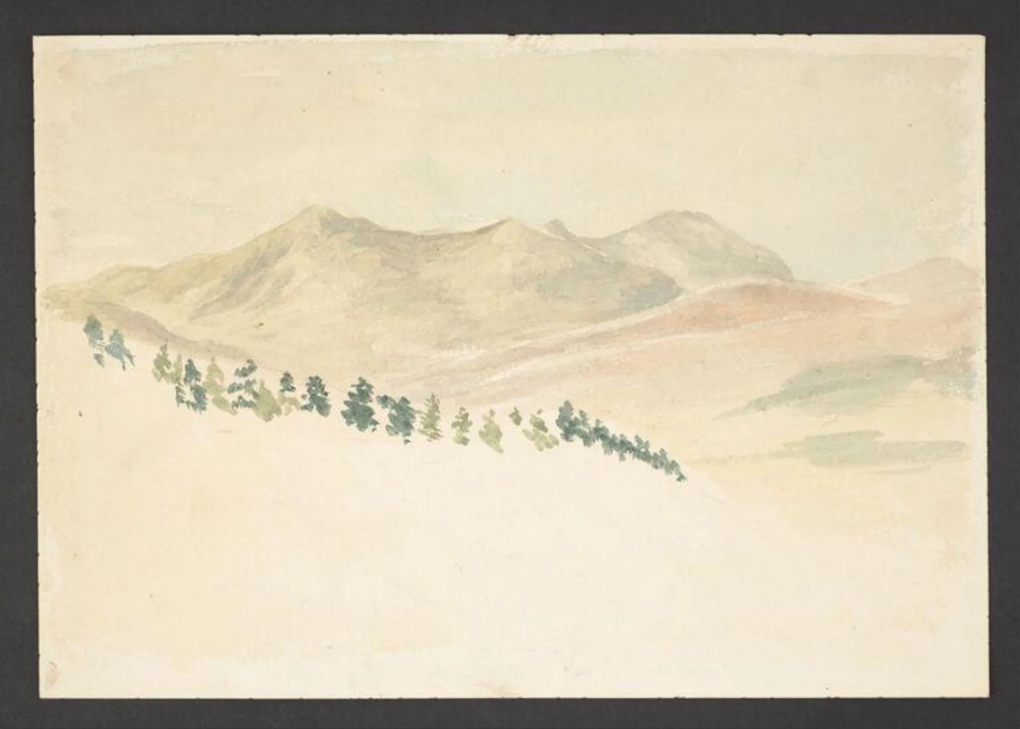 Sketch of mountains, detail