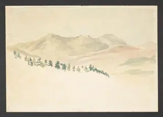 Sketch of mountains, by Beatrix Potter, watercolor, 1906