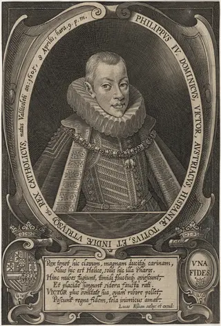 Philip IV, King of Spain, by Lucas Kilian, ink, 1624