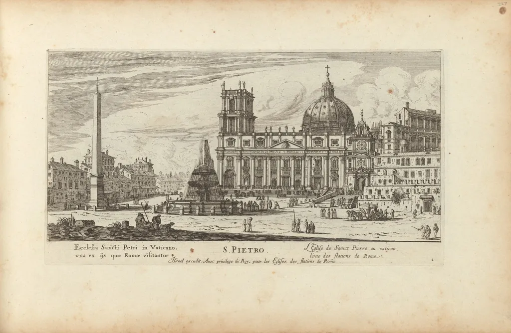 S. Pietro, by Israël Silvestre, ink, 1650