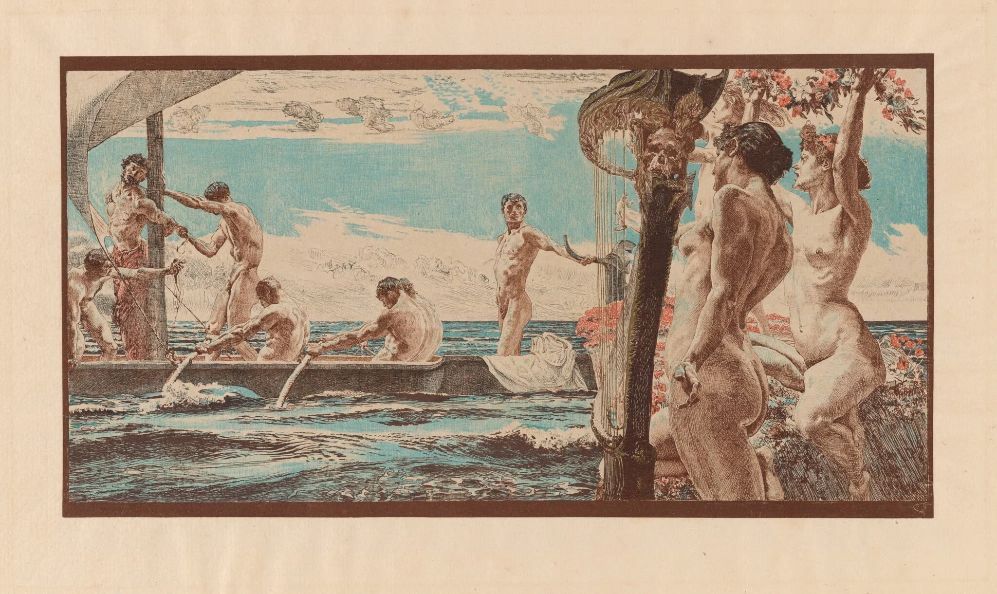 Odysseue und die Sirenen (Odysseus and the Sirens), detail