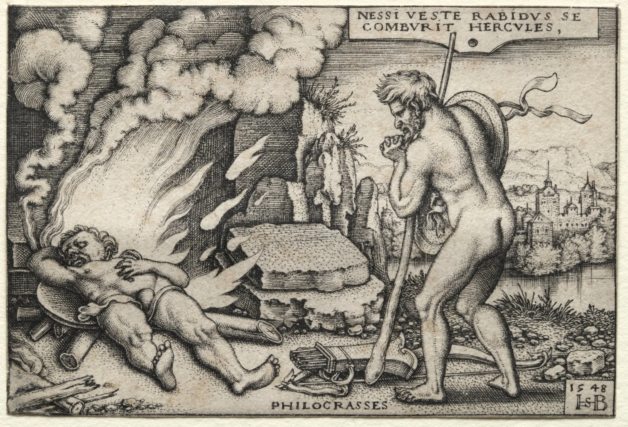 The Labors of Hercules: Hercules on his Pyre, detail